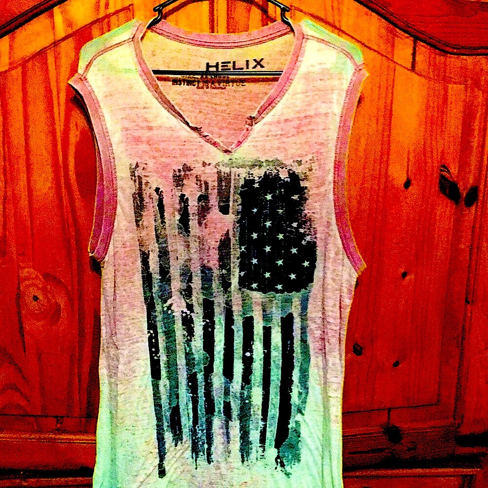 Helix xx large - distressed 1 of a kind -tee muscle!